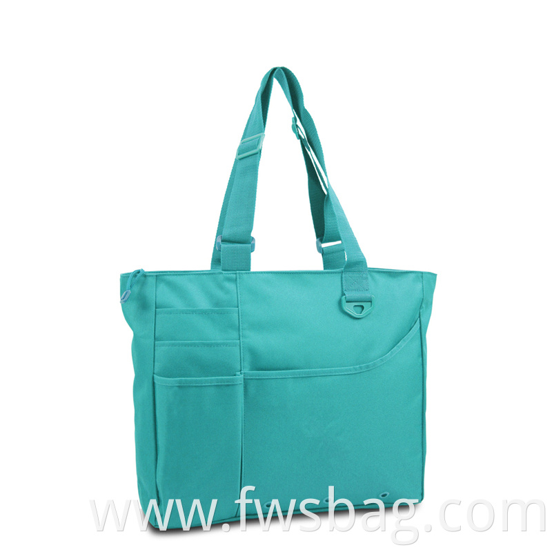 Custom Utility Conference Logo Print Zipper Tote Bag With Adjustable Handles Shopping Bag